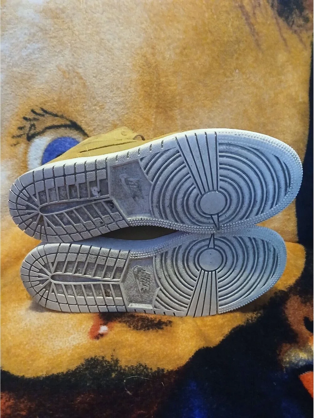 Jordan 1 Mid Wheat Suede Sneakers Size 7Y